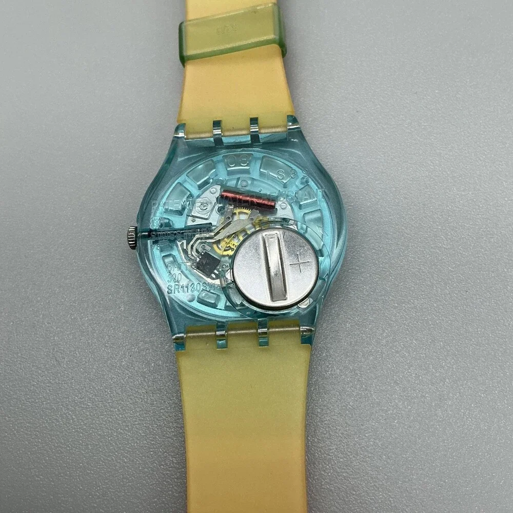 Swatch Color The Sky Men Watch 34mm Rainbow Dial Swiss GS124 New Battery